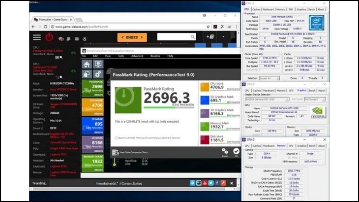 Giao diện phần mềm Performance Test 9