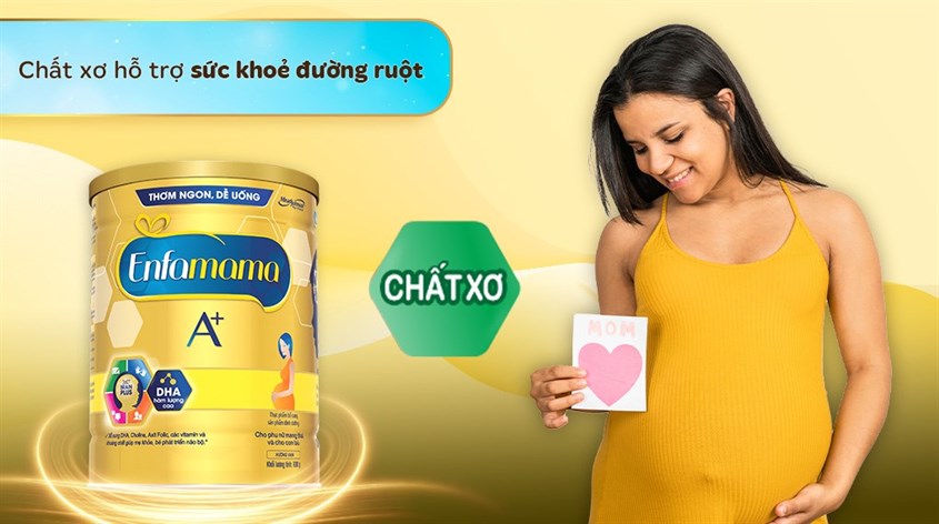 Sữa bầu Enfamama A+ 360° Brain Plus hương vani 830g Sữa bầu Enfamama A+ 360° Brain Plus hương vani 830g