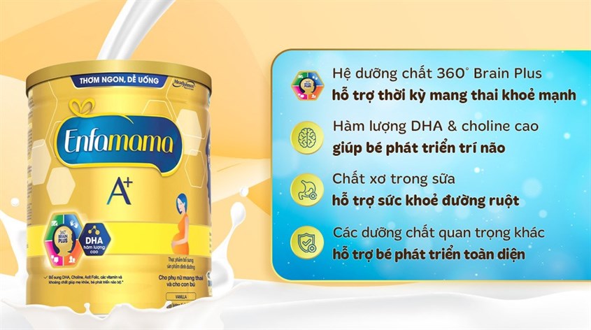 Sữa bầu Enfamama A+ là sản phẩm thuộc Công ty Mead Johnson Nutrition Sữa bầu Enfamama A+ là sản phẩm thuộc Công ty Mead Johnson Nutrition
