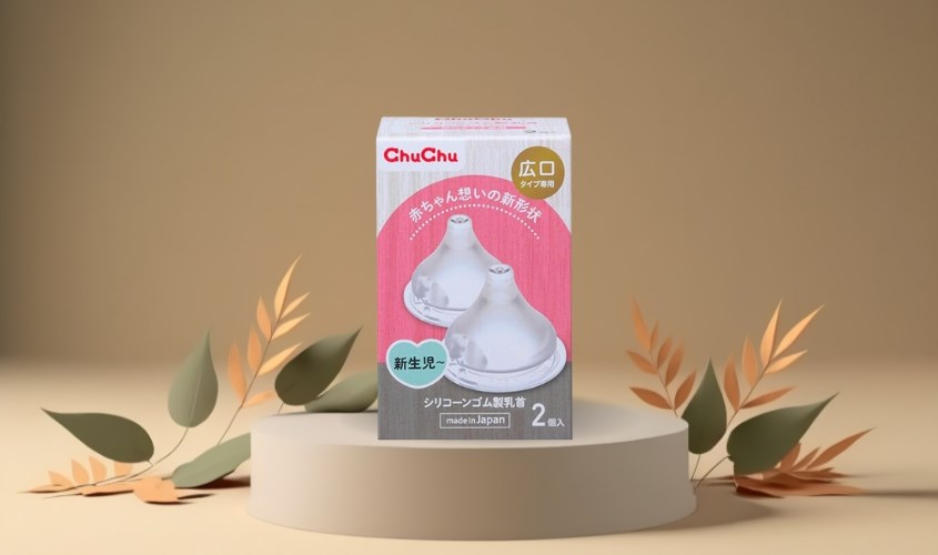 Bộ 2 núm ti Chuchu Baby Rubber Teat cổ rộng free size (mọi độ tuổi)