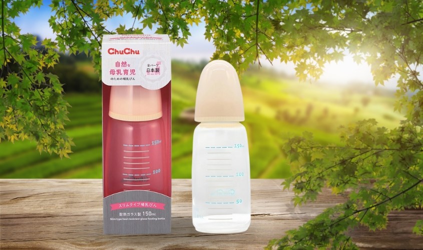 Bình sữa thủy tinh Chuchu Baby G cổ hẹp 150 ml (0 - 18 tháng)