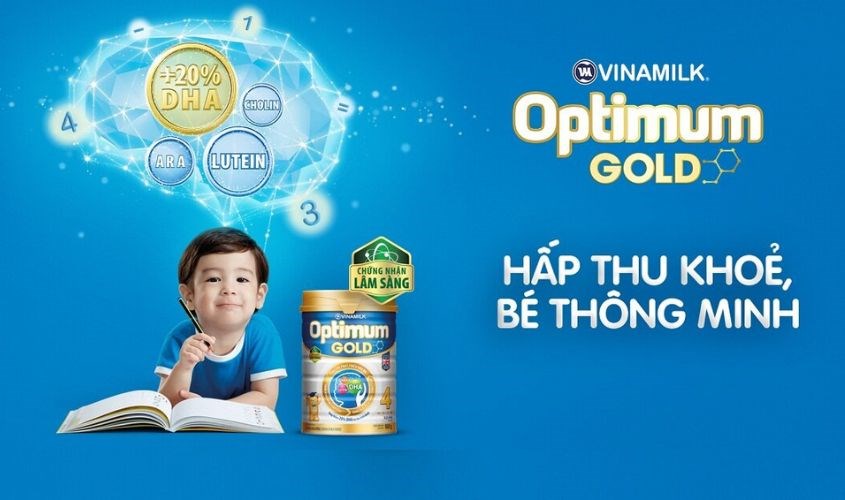 Sữa bột Optimum Gold số 1 có hương vị thơm ngon và dễ uống.