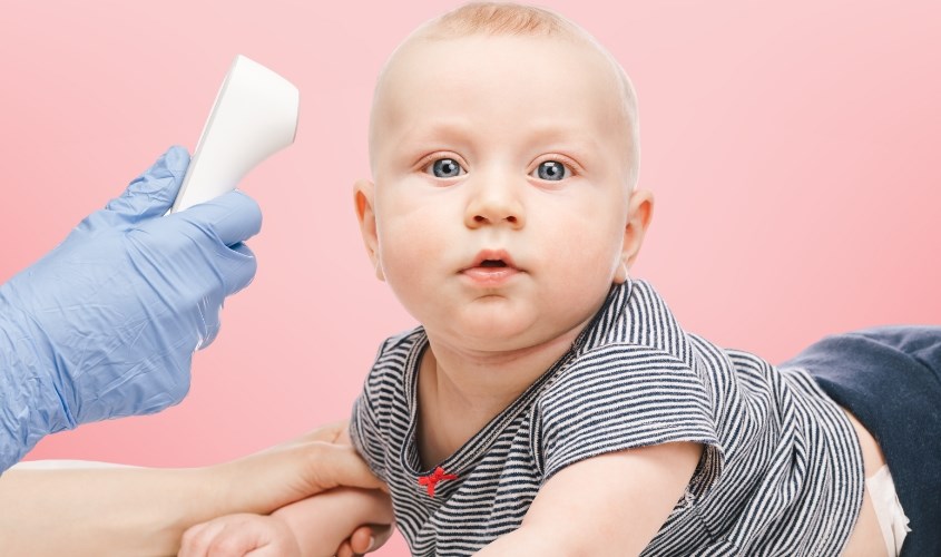 Nên chú ý khoảng cách khi đo thân nhiệt cho bé