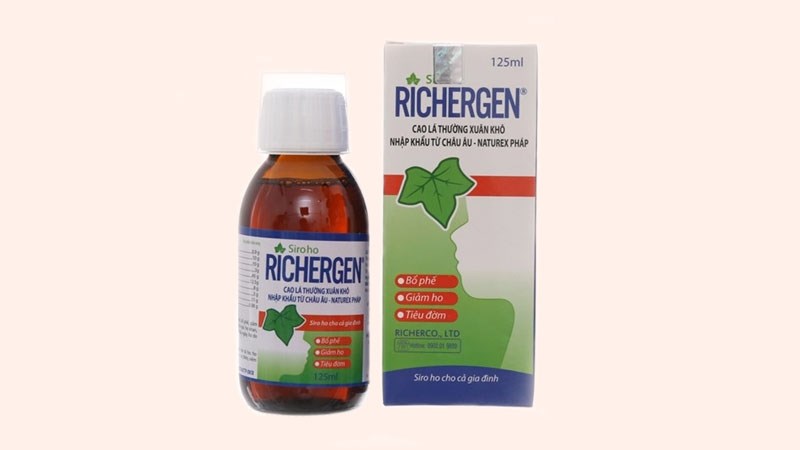 Siro ho Richergen là sản phẩm chứa lá thường xuân phổ biến trên thị trường