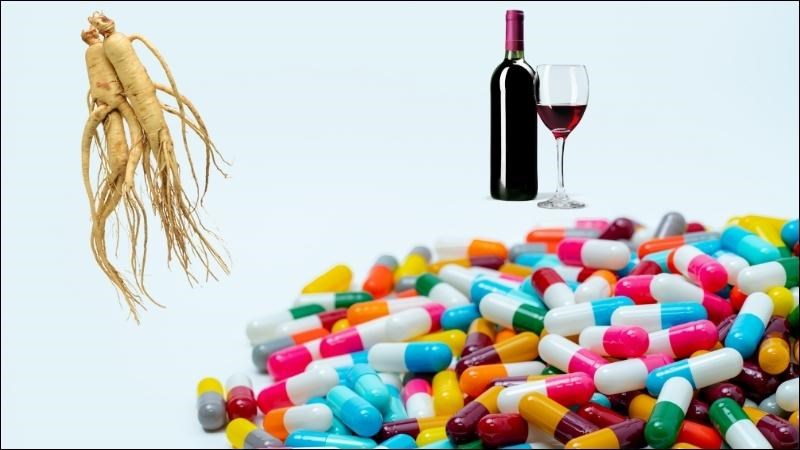 Nhân sâm có thể tương tác với một số thuốc hoặc rượu, bia