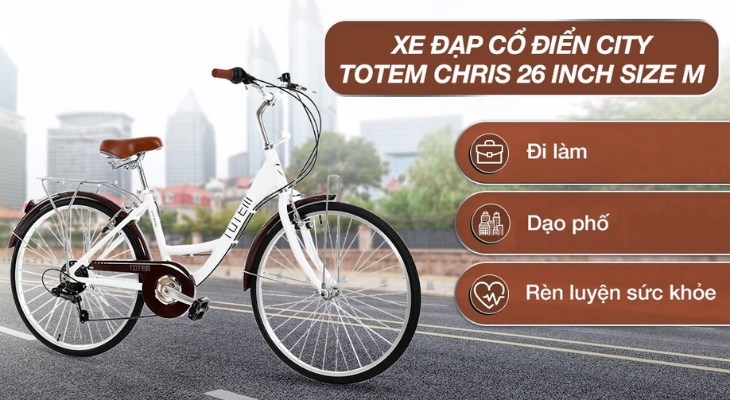 Xe đạp đường phố City Totem Chris 26 inch Size M đến từ thương hiệu Totem uy tín và chất lượng