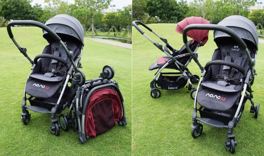 Xe đẩy em bé Zaracos có thể gấp gọn tiện lợi