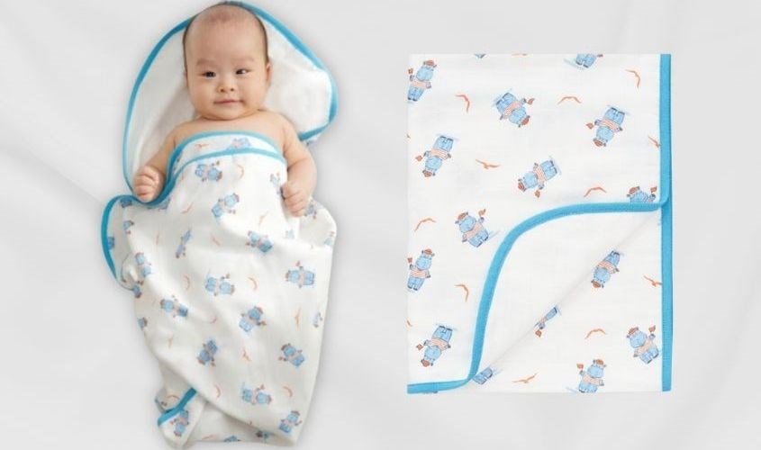 Quấn tã chéo cho trẻ sơ sinh