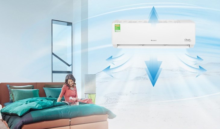  Điều hòa Gree Inverter 1 HP GWC09PB-K3D0P4 ccó chế độ quạt gió của một điều hòa có 4 tốc độ là: Auto - Low - Mid - High.