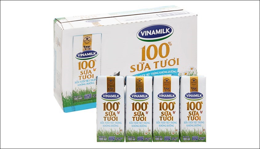 Thùng 48 hộp sữa tươi Vinamilk ít đường 180 ml Thùng 48 hộp sữa tươi Vinamilk ít đường 180 ml