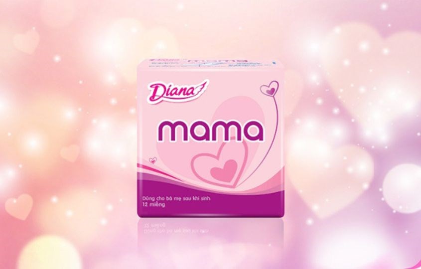 Băng vệ sinh ban ngày Diana Mama cho mẹ sau sinh không cánh 12 miếng Băng vệ sinh ban ngày Diana Mama cho mẹ sau sinh không cánh 12 miếng