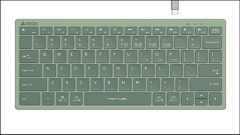 Bàn phím Bluetooth A4tech FBX51C với gam màu xanh thời trang