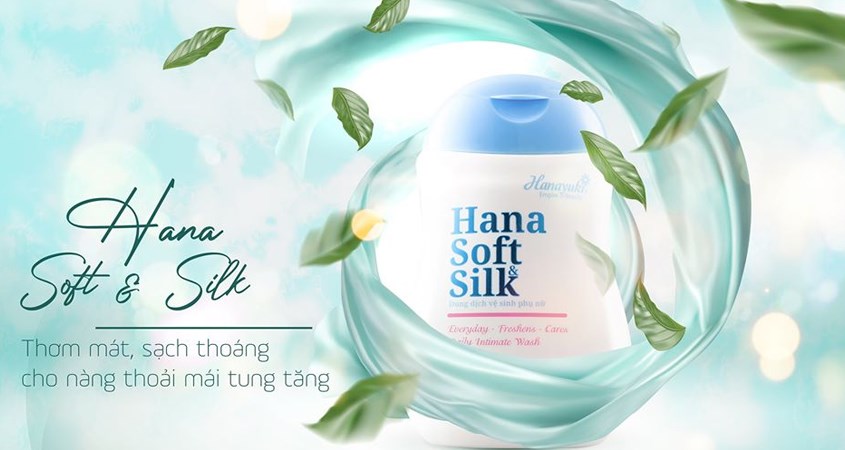 Dung dịch vệ sinh phụ nữ Hana soft & silk làm sạch vùng kín, ngừa vi khuẩn