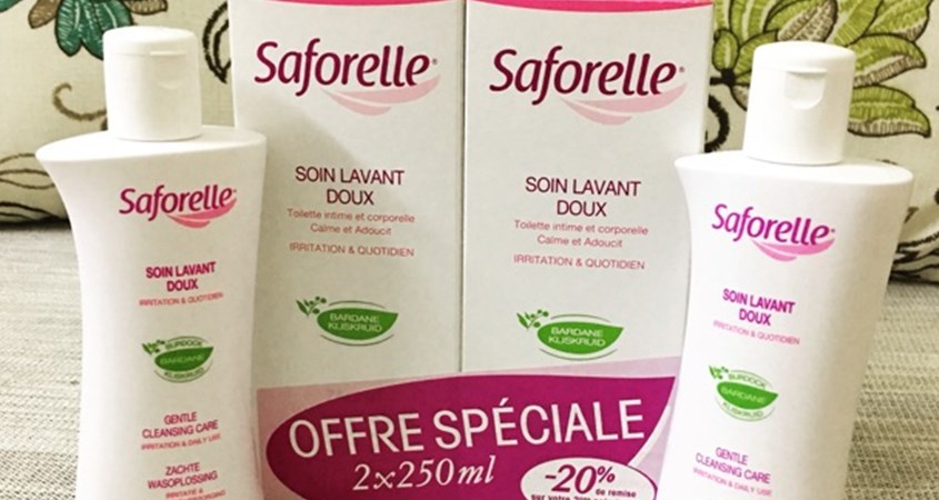 Dung dịch vệ sinh phụ nữ Saforelle không chứa Parepen, chất tạo màu, an toàn cho mọi loại da
