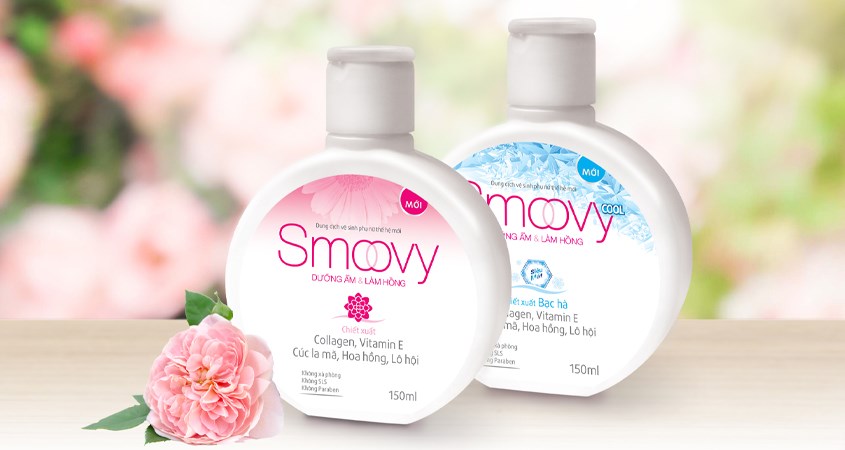 Dung dịch vệ sinh Smoovy giúp cấp ẩm, mềm mại vùng da nhạy cảm
