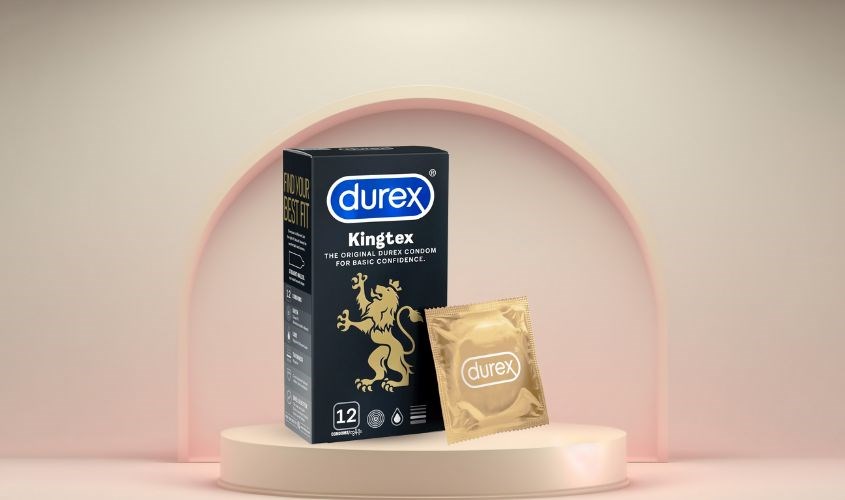 Hộp 12 cái bao cao su Durex Kingtex 49 mm