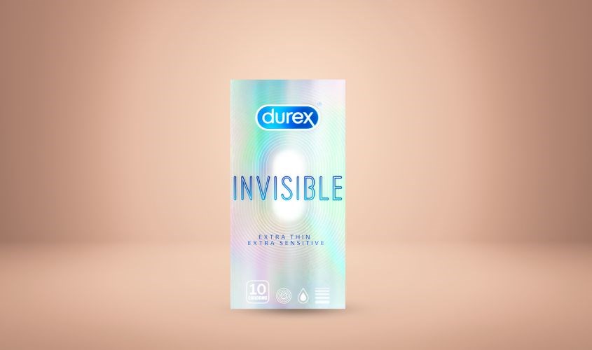 Bao cao su durex invisible hộp 10 cái khi quan hệ giúp bạn tránh thai hiệu quả