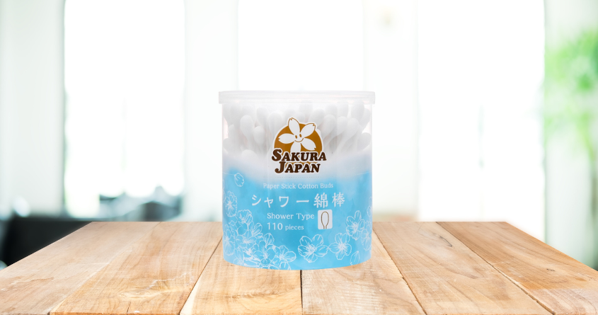 Tăm bông kháng khuẩn Sakura TB10 hộp 110 cây