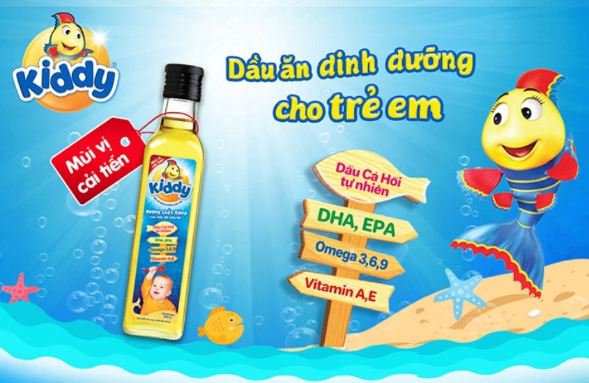 Dầu ăn Kiddy chứa rất nhiều dưỡng chất cần thiết cho sự phát triển của trẻ Dầu ăn Kiddy chứa rất nhiều dưỡng chất cần thiết cho sự phát triển của trẻ