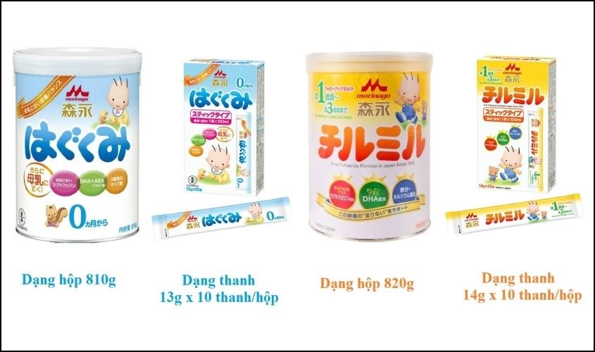 Sữa Morigana có 2 dạng Sữa Morigana có 2 dạng