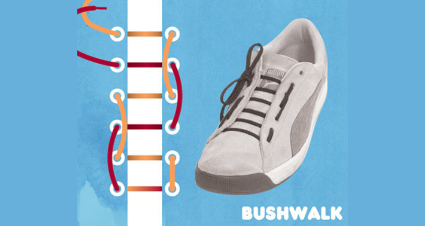 Cách thắt dây giày Sneaker kiểu Bushwalk (Bicycle)