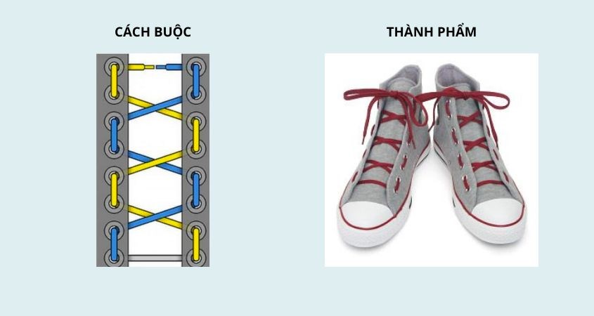 Cách buộc dây giày kiểu quân đội