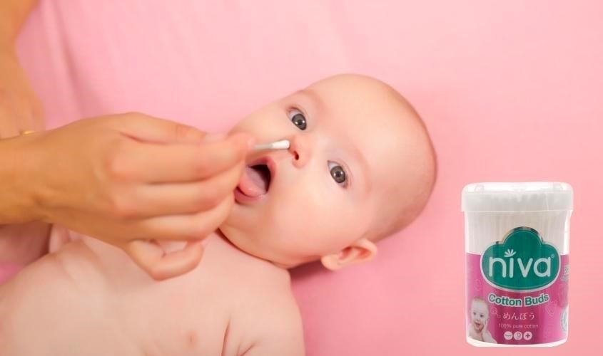 Tăm bông cho bé Niva BH1 đầu tròn hũ 150 cây