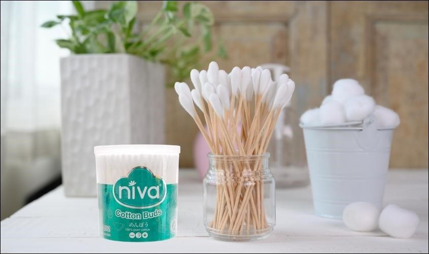 Tăm bông Niva AH2 đầu tròn và đầu xoắn hũ 200 cây