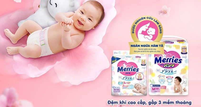 Tã dán Merries size L 54 miếng (9 - 14 kg)