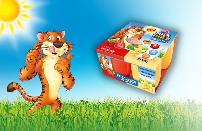 Lốc 4 hộp sữa chua phô mai Zott vị dâu vani 50g