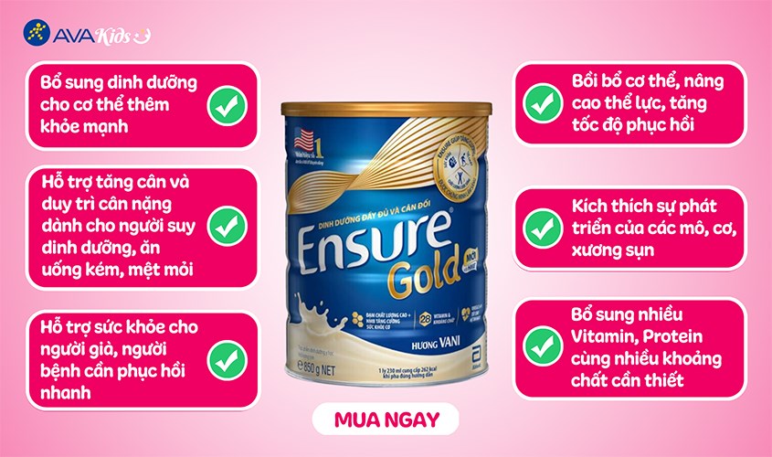 Công dụng của sữa Ensure