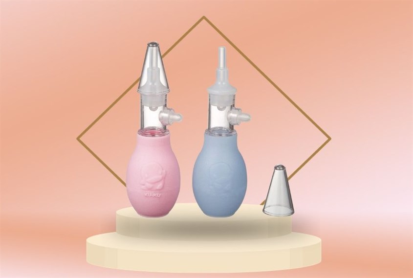 Dụng cụ hút mũi KuKu KU5373A dạng bóp có nắp đậy - Màu ngẫu nhiên