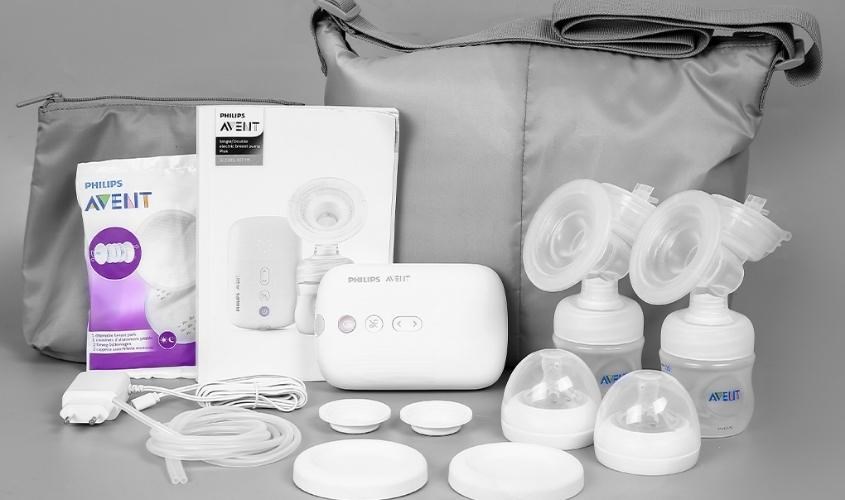 Philips Avent Eureka Plus SCF394.11 là một máy hút sữa điện đôi.