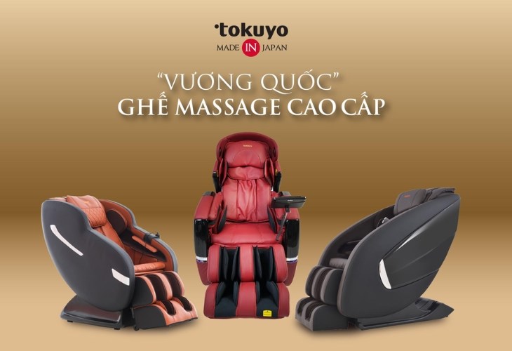 Ghế massage Tokuyo là thương hiệu nổi tiếng đến từ Nhật Bản