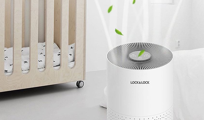 Chiếc máy lọc không khí giúp lưu thông không khí, tạo một không gian sống thoải mái