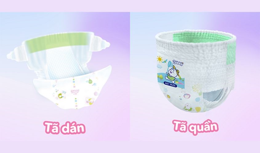Tã quần có thiết kế dễ mặc cho bé hơn tã dán