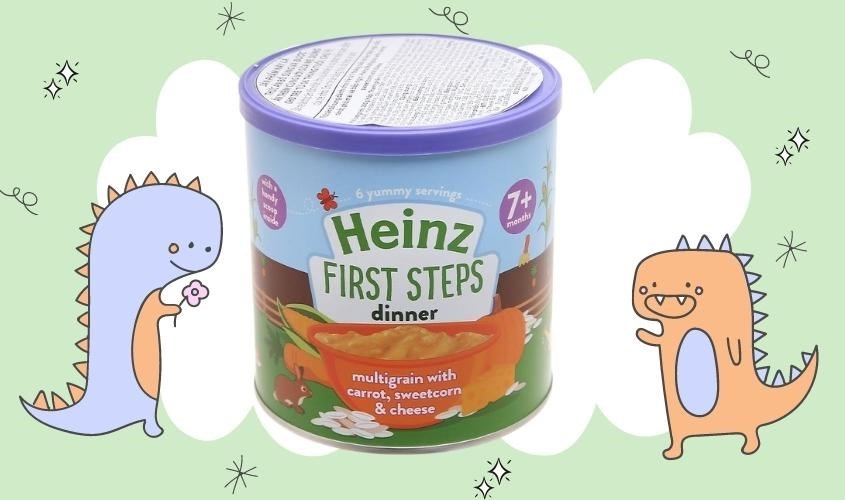 Bột ăn dặm Heinz cà rốt, phô mai và bắp ngọt lon 200g