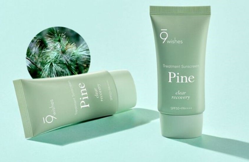 Kem chống nắng thanh lọc và phục hồi da 9 Wishes Pine SPF 50+ PA++++ 50 ml 