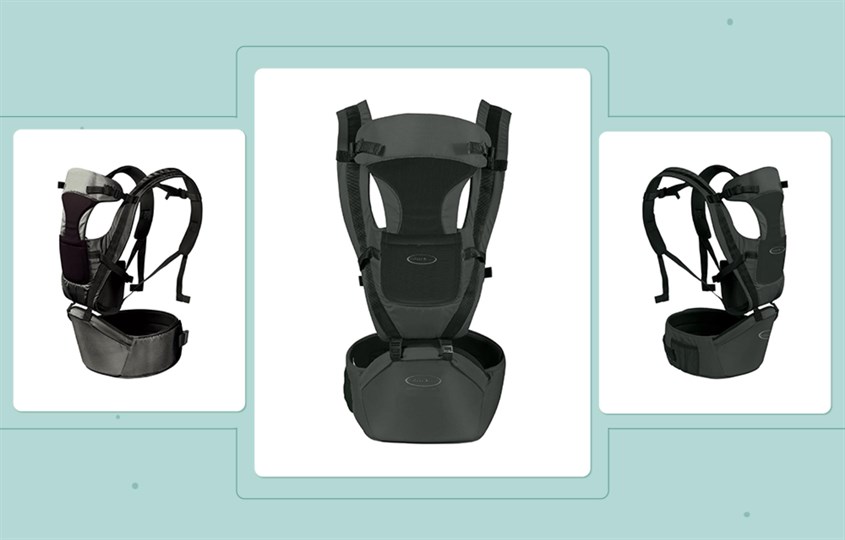 Địu em bé 8 in 1 Gluck baby GP709 màu xám cho bé từ 3 - 25 tháng