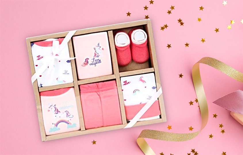 Set 6 đồ tay ngắn Rabity 30.056 màu hồng