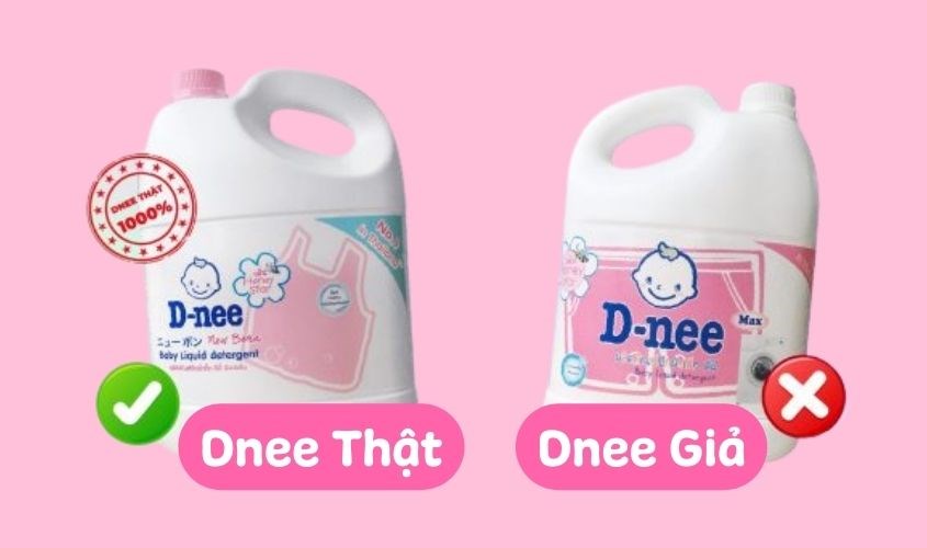 Phân biệt nước giặt Dnee thật giả qua bao bì dễ dàng Phân biệt nước giặt Dnee thật giả qua bao bì dễ dàng