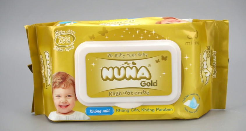 Khăn ướt Nuna Gold gói 80 miếng