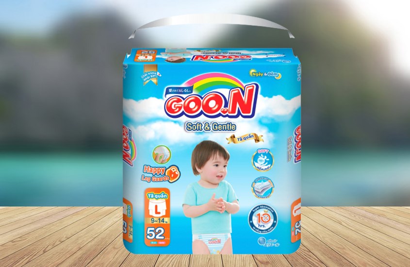 Tã quần GOO.N Soft & Gentle size L 52 miếng (9 - 14 kg)