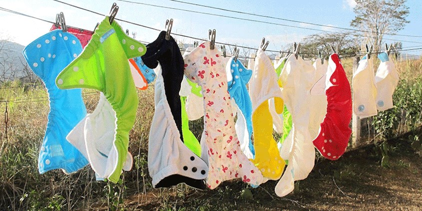 Phơi tã vải ở nơi nhiều ánh nắng mặt trời 