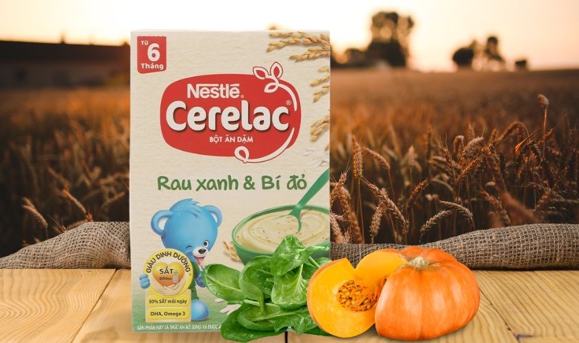Bột ăn dặm Nestlé Cerelac rau xanh, bí đỏ hộp 200g (từ 6 tháng) Bột ăn dặm Nestlé Cerelac rau xanh, bí đỏ hộp 200g (từ 6 tháng)