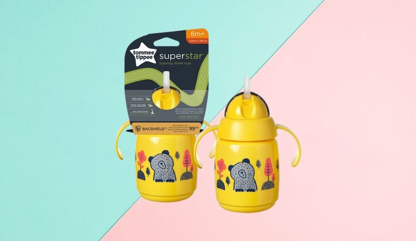 Bình tập uống nhựa PP Tommee Tippee SuperStar 447831 300 ml - Màu vàng (từ 6 tháng)