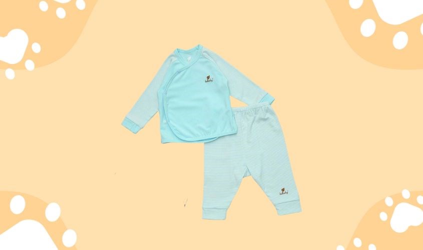 Bộ tay dài Lullaby NH607P màu xanh