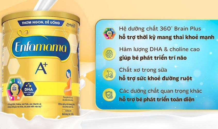 cach-pha-sua-bau-enfamama-a-1 Sữa bầu Enfamama A+ hương vanilla 360 Brain Plus