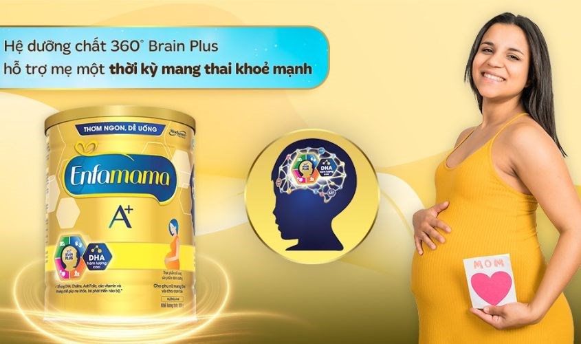 cach-pha-sua-bau-enfamama-a-4 Sữa bầu Enfamama A+ hương vani 360° Brain Plus 830g