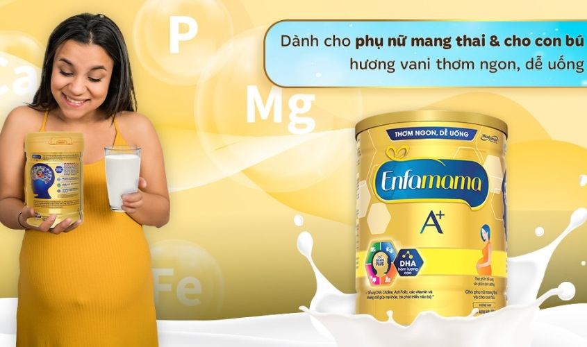 cach-pha-sua-bau-enfamama-a-6 Sữa bầu Enfamama A+ có hương vị thơm ngon, dễ uống